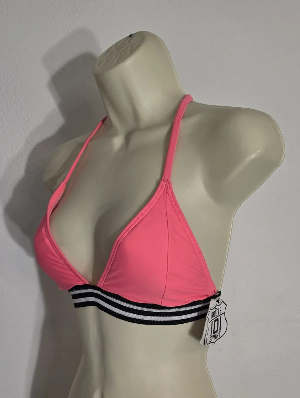 Route 101 Sport Bikini Top Neon Pink Triangle Pink Size M - Picture 5 of 16